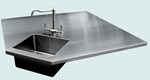 Island Stainless Kitchen Top