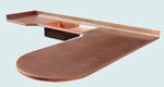 L Shape Copper Counter Top