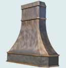 Tall Sweep Extra Large Bronze Range Hoods