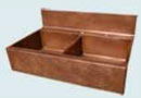 Copper Kitchen Sinks With Backsplashes
