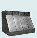 Slope Front  Zinc Range Hoods