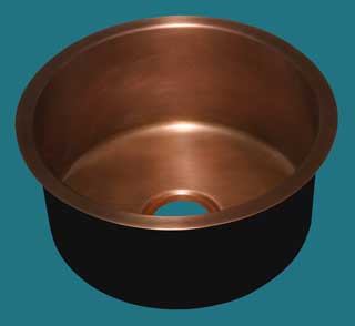 Copper Bar Sink Smooth Drum