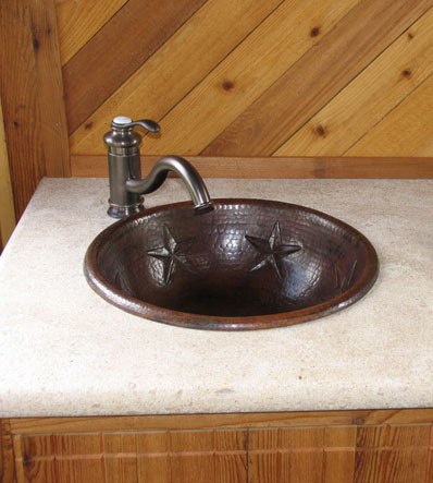 Rustic Stars Round Bath & Bar Sink