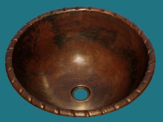 Copper Bath Sink - Rustic Hammered