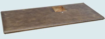  Bronze Countertop Monterey Edges & Integral Bar Sink