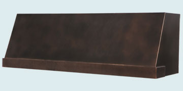  Bronze Range Hood Long Body W/ Darkened Medium Patina