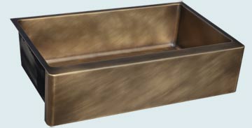 Custom Bronze and Brass Farm Sinks # 4779