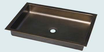 Custom Bronze and Brass Kitchen Sinks Shallow Undermount W/ Medium Patina