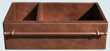 Copper Sinks Towel Bar  Vegetable Prep Sink & Towel Bar