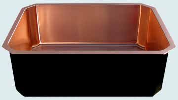 Custom Copper Kitchen Sinks Octagonal Undermount With Natural Finish