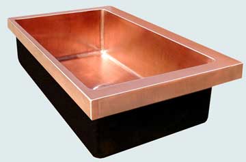 Custom Copper Kitchen Sinks Flush Mount Single, Natural Matte Finish