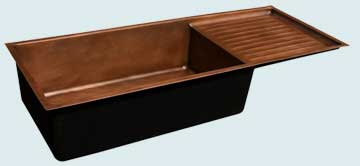 Copper Drainboard Sinks Under Mount With Drainboard