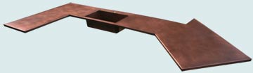  Copper Countertop U-Surround Countertop