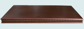  Copper Countertop Embossed Braid Pattern Edge