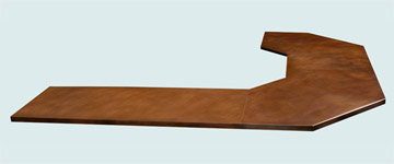  Copper Countertop U-Shaped Bank Service Counter