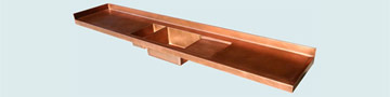  Copper Countertop Classic Top with Sinks & Drainboard