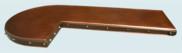  Copper Countertop Decorative Strap & Clavos