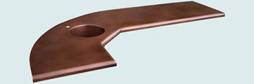  Copper Countertop Curved Lower Bar