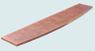  Copper Countertop Smooth Natural Curve Front