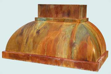  Copper Range Hood Santa Fe Old World Patina,Stepped Bottom