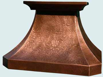  Copper Range Hood Ray's Famous Hammering W/ Integral Bottom Band