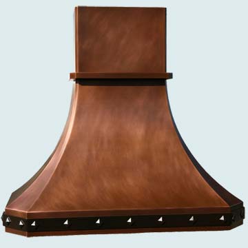 Copper Kitchen Vent Hood # 2955