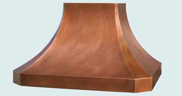  Copper Range Hood Smooth Body W/ Light Patina