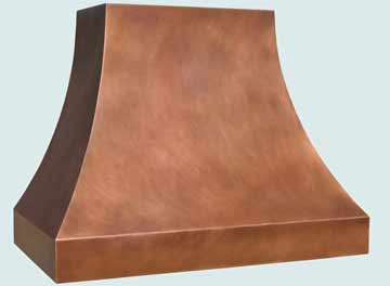  Copper Range Hood All Smooth Classic W/ Light Antique