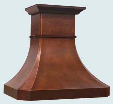  Copper Range Hood Smooth Body W/ Crown & Molding