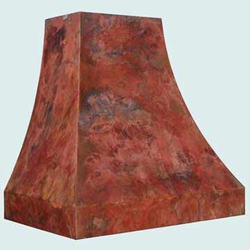  Copper Range Hood Crackling Fire Old World Patina 