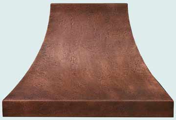  Copper Range Hood Fully Reverse Hammered Classic