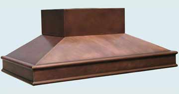  Copper Range Hood Low Profile Pyramid W/ Round Molding