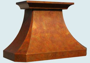  Copper Range Hood Medium Renoir Patina W/ Crown