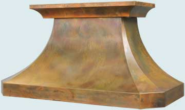  Copper Range Hood Apricot Brandy Patina W/ Crown