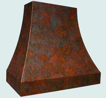  Copper Range Hood Dark Renoir Old World Patina On Classic Sweep