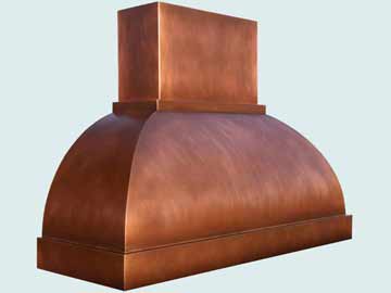  Copper Range Hood All Smooth Classic W/ Stack