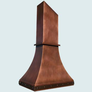  Copper Range Hood Copper Straps & Rivets W/ Molding