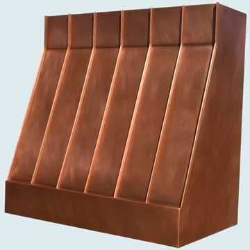  Copper Range Hood Tall Classic Slope With Standing Seams