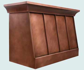  Copper Range Hood Standing Seams & Tall Crown