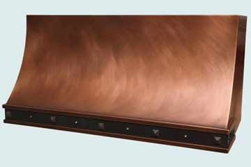  Copper Range Hood Recessed Strap W/ Clavos & Rivets