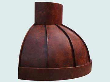  Copper Range Hood Dark Renoir Patina & Standing Seams