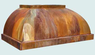  Copper Range Hood Santa Fe Old World Patina, Integral Stack