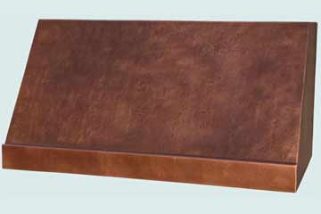  Copper Range Hood Fully Reverse Hammered Slope Front