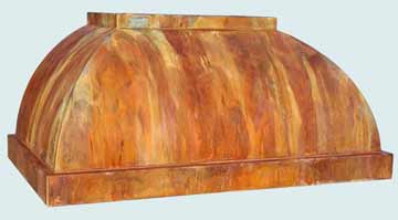  Copper Range Hood Grady's Honor Old World W/ Stepped Band