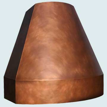  Copper Range Hood Curved Front Bold Pyramid