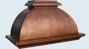  Copper Range Hood Distressed Body W/ Medium Patina