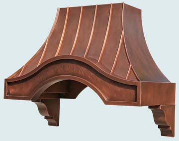  Copper Range Hood Solid Front Corbels