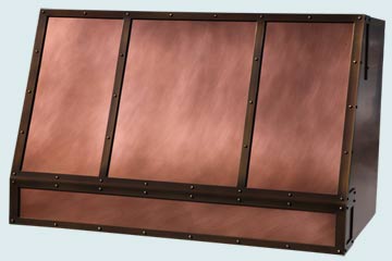  Copper Range Hood Modular Brass Strap Panel