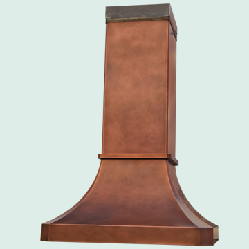 Fireplace Copper Range Hood # 4846