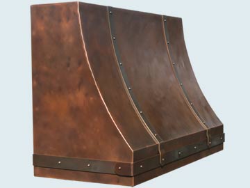  Copper Range Hood Medium Distressed 